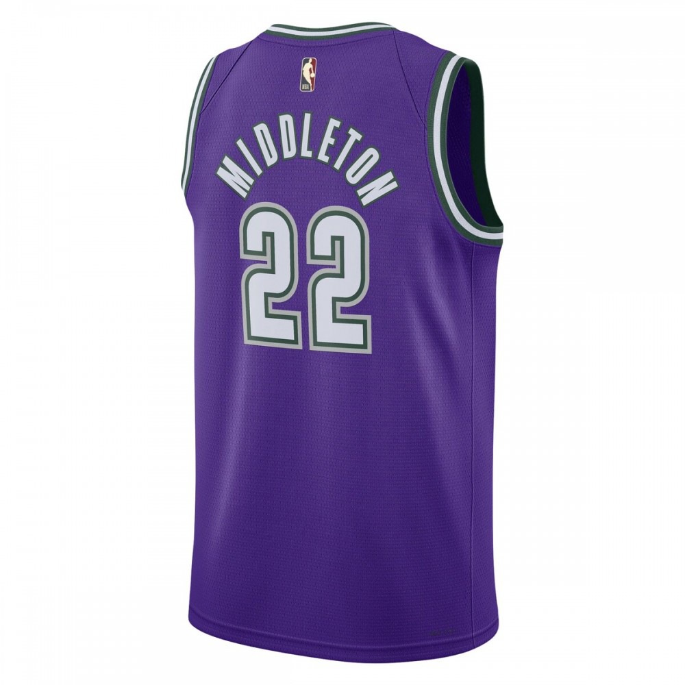 Khris Middleton Milwaukee Bucks 2022/23 Swingman Jersey Purple - Classic Edition-Pro Kit Vault | Brand New 26/27 Sports Jerseys